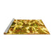 Sideview of Machine Washable Abstract Yellow Modern Rug, wshabs841yw