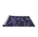 Sideview of Machine Washable Abstract Deep Periwinkle Purple Rug, wshabs842