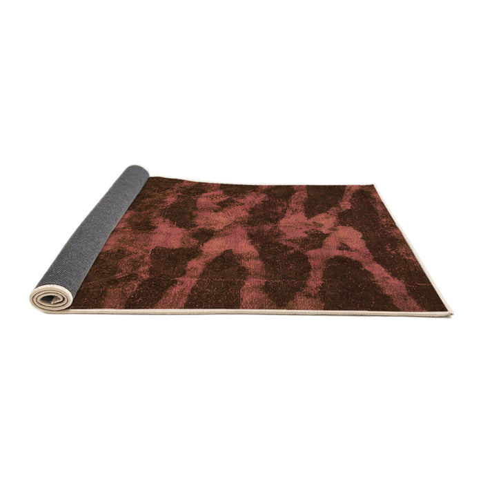 Sideview of Abstract Orange Modern Rug, abs842org