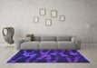 Machine Washable Abstract Purple Modern Area Rugs in a Living Room, wshabs842pur