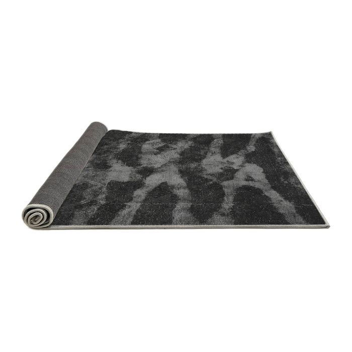 Sideview of Abstract Gray Modern Rug, abs842gry