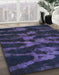 Abstract Deep Purple Modern Rug in Family Room, abs842