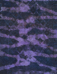 Machine Washable Abstract Deep Periwinkle Purple Rug, wshabs842