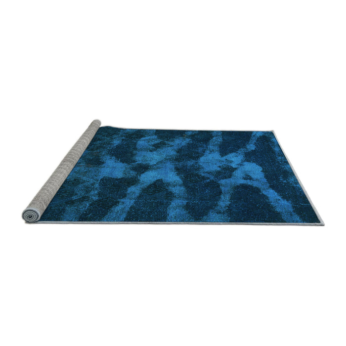 Sideview of Machine Washable Abstract Light Blue Modern Rug, wshabs842lblu