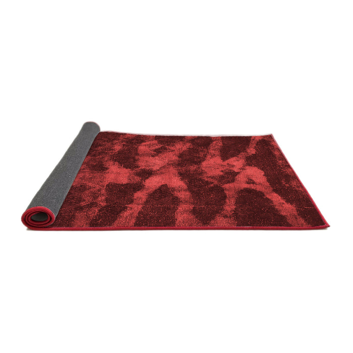 Abstract Red Modern Area Rugs