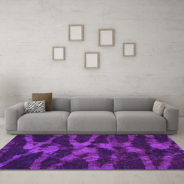 Machine Washable Abstract Pink Modern Rug in a Living Room, wshabs842pnk