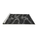 Sideview of Machine Washable Abstract Gray Modern Rug, wshabs842gry