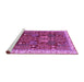 Sideview of Machine Washable Abstract Purple Modern Area Rugs, wshabs843pur