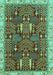 Abstract Turquoise Modern Rug, abs843turq