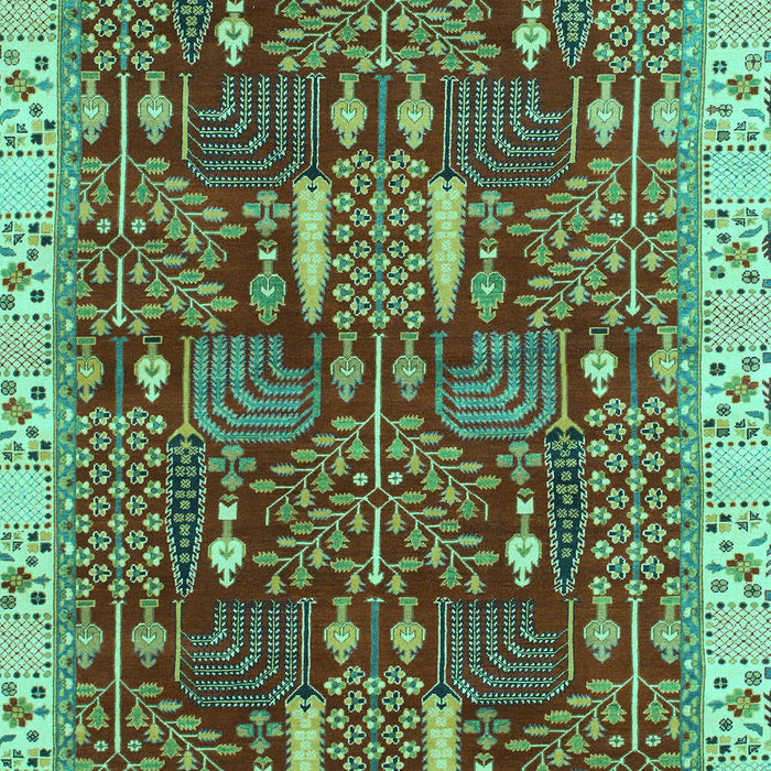 Abstract Turquoise Modern Rug, abs843turq