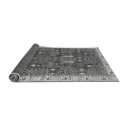 Sideview of Abstract Gray Modern Rug, abs843gry