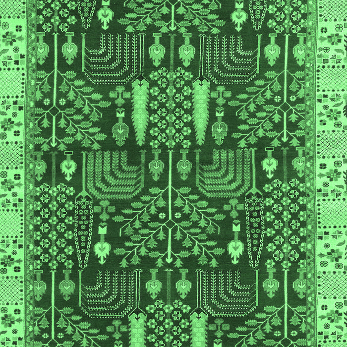 Machine Washable Abstract Emerald Green Modern Area Rugs, wshabs843emgrn