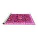 Sideview of Machine Washable Abstract Pink Modern Rug, wshabs843pnk