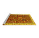 Sideview of Machine Washable Abstract Yellow Modern Rug, wshabs843yw