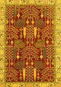 Abstract Yellow Modern Rug, abs843yw