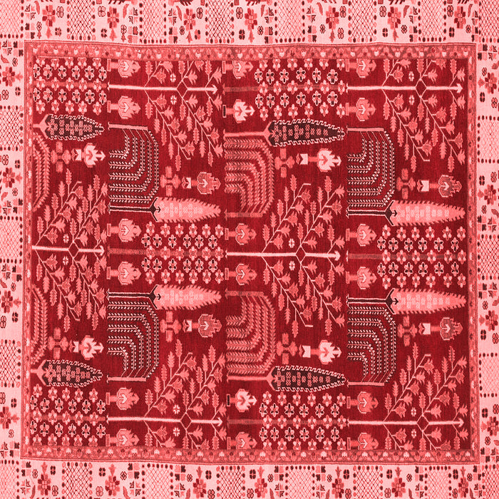 Abstract Red Modern Rug, abs843red