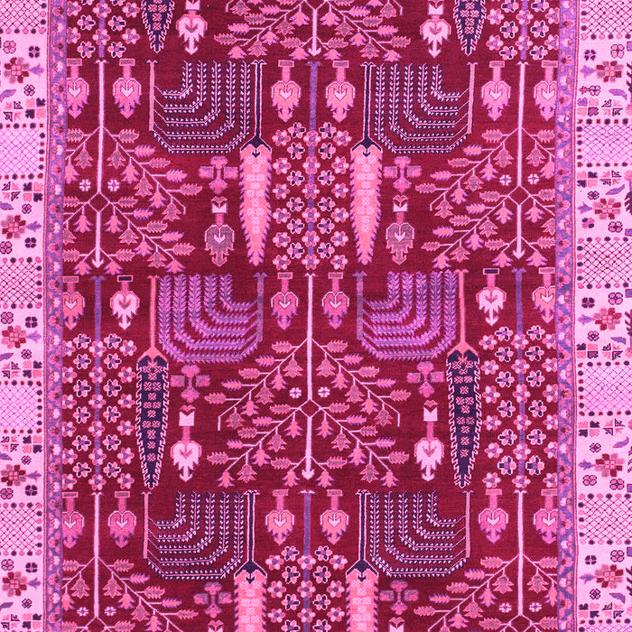 Machine Washable Abstract Pink Modern Rug, wshabs843pnk
