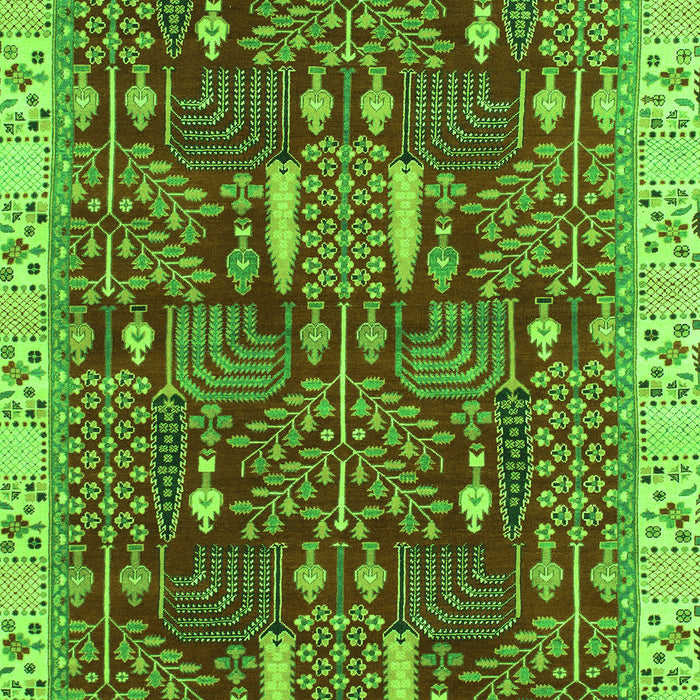 Abstract Green Modern Rug, abs843grn