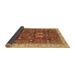 Sideview of Abstract Brown Modern Rug, abs843brn