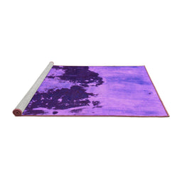 Sideview of Machine Washable Abstract Pink Modern Rug, wshabs844pnk