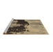 Sideview of Machine Washable Abstract Brown Modern Rug, wshabs844brn