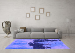 Machine Washable Abstract Purple Modern Area Rugs in a Living Room, wshabs844pur