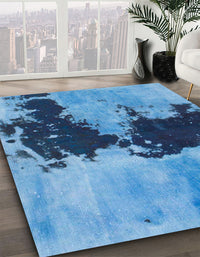 Abstract Blue Modern Rug, abs844