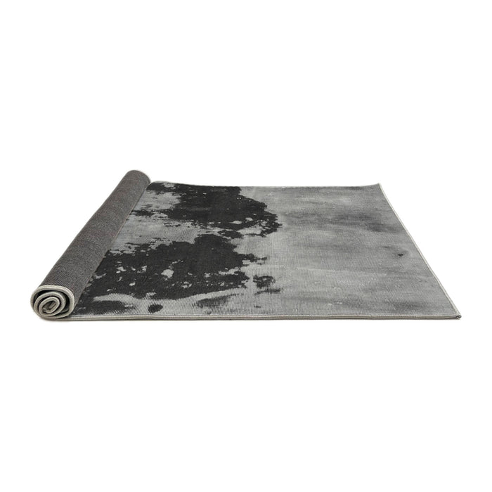 Sideview of Abstract Gray Modern Rug, abs844gry