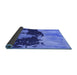 Sideview of Abstract Blue Modern Rug, abs844blu