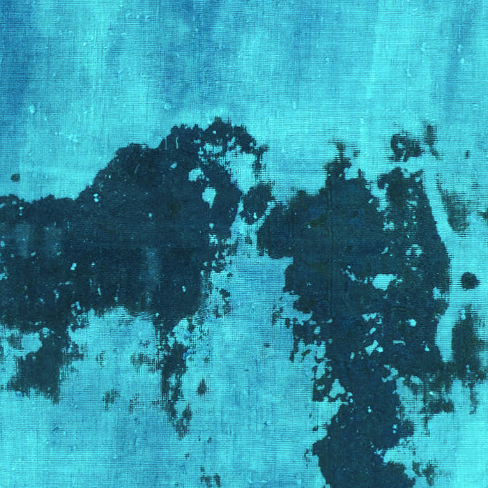 Machine Washable Abstract Turquoise Modern Area Rugs, wshabs844turq