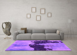Machine Washable Abstract Pink Modern Rug in a Living Room, wshabs844pnk