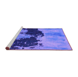 Sideview of Machine Washable Abstract Purple Modern Area Rugs, wshabs844pur