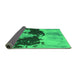 Sideview of Abstract Green Modern Rug, abs844grn