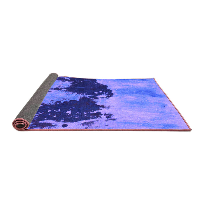 Sideview of Abstract Purple Modern Rug, abs844pur