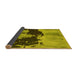 Sideview of Abstract Yellow Modern Rug, abs844yw