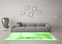 Machine Washable Abstract Green Modern Rug, wshabs845grn