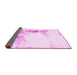 Sideview of Abstract Pink Modern Rug, abs845pnk