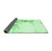 Sideview of Abstract Emerald Green Modern Rug, abs845emgrn