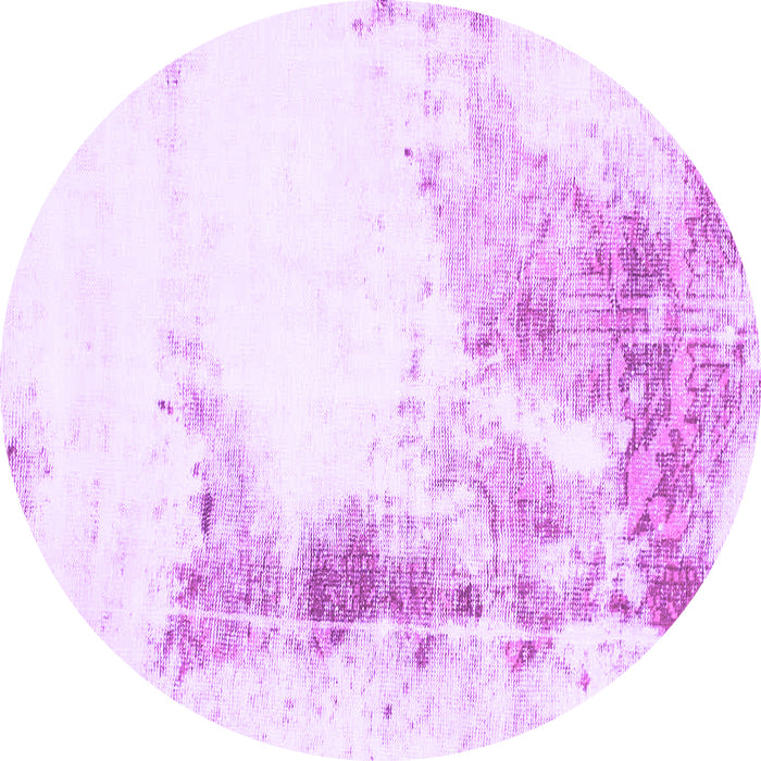 Round Abstract Purple Modern Rug, abs845pur