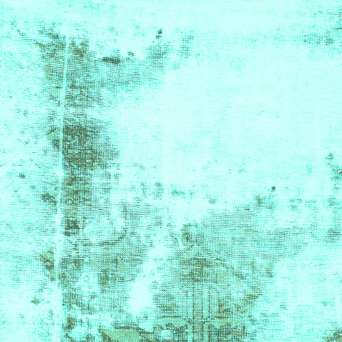 Machine Washable Abstract Turquoise Modern Area Rugs, wshabs845turq