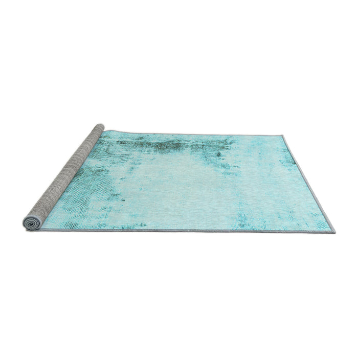 Sideview of Machine Washable Abstract Light Blue Modern Rug, wshabs845lblu