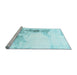 Sideview of Machine Washable Abstract Light Blue Modern Rug, wshabs845lblu