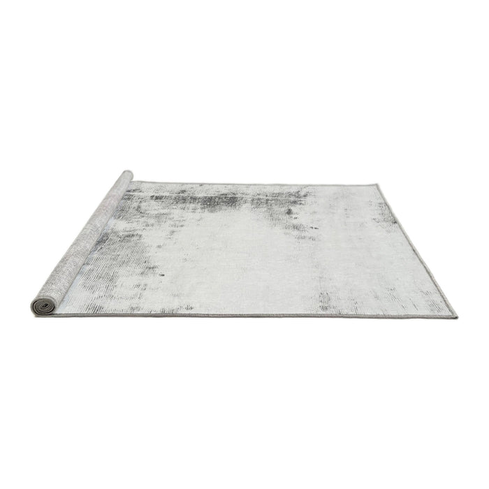 Sideview of Machine Washable Abstract Gray Modern Rug, wshabs845gry