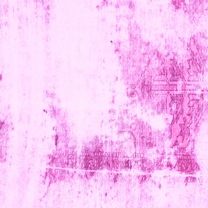 Square Machine Washable Abstract Pink Modern Rug, wshabs845pnk