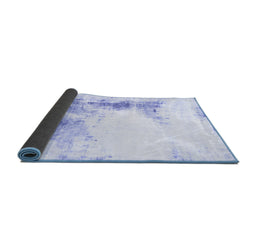Sideview of Abstract Blue Modern Rug, abs845blu