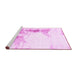 Sideview of Machine Washable Abstract Pink Modern Rug, wshabs845pnk