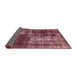 Sideview of Abstract Pink Coral Pink Modern Rug, abs846