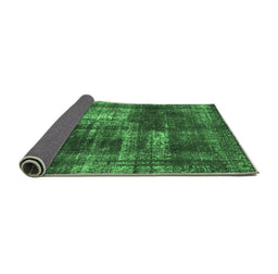 Sideview of Abstract Emerald Green Modern Rug, abs846emgrn