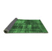 Sideview of Abstract Emerald Green Modern Rug, abs846emgrn