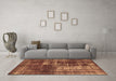 Machine Washable Abstract Brown Modern Rug in a Living Room,, wshabs846brn